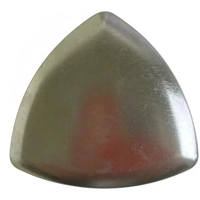 Vilket är baksidesmaterialet för hexagoniga metallknappar?